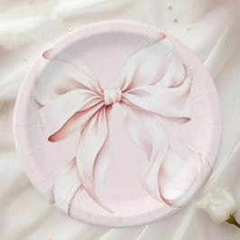 Assiettes En Carton Arc en ciel rose élégant pour Baby Shower