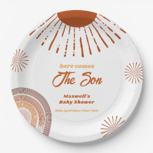 Assiettes En Carton Arc-En-Ciel Voici Le Baby shower Du Fils