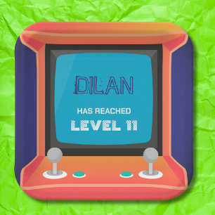 Assiettes En Carton Arcade anniversaire, invitation d'anniversaire de