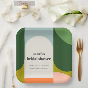 Assiettes En Carton Arche Super colorée Fête des mariées Abstraite
