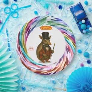 Assiettes En Carton Armand, le dompteur de cirque armadillo