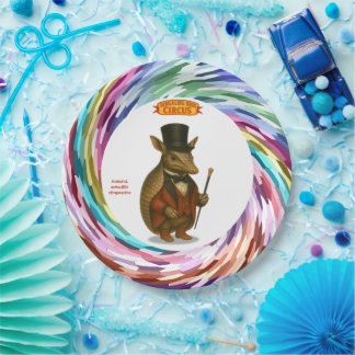 Assiettes En Carton Armand, le dompteur de cirque armadillo