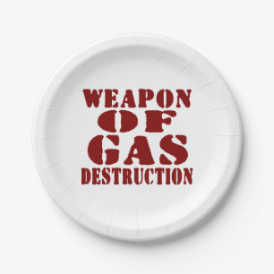 Assiettes En Carton Arme De Destruction Du Gaz