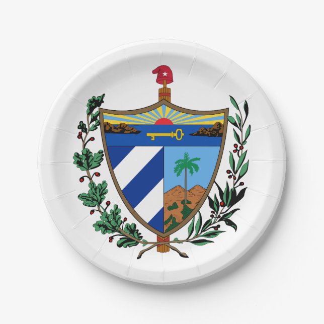 Assiettes En Carton Armoiries cubaines Plaque (Devant)