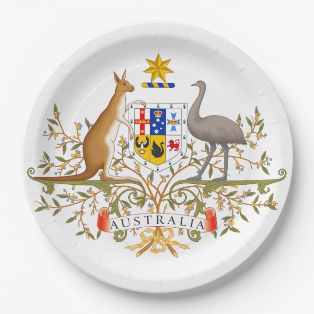 Assiettes En Carton Armoiries de l'Australie (Devant)