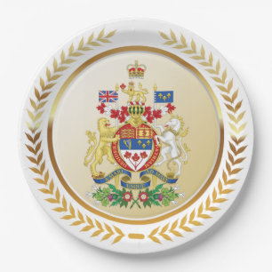 Assiettes En Carton Armoiries du Canada