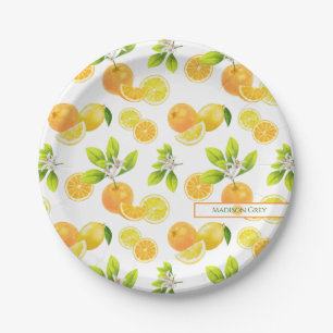 Assiettes En Carton Arômes d'agrumes Oranges et citrons Patten