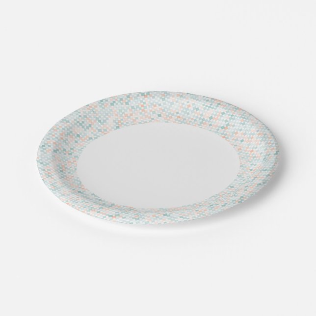 Assiettes En Carton arrière - plan Abstrait aux petites taches mixtes (Angle)