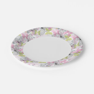 Assiettes En Carton Arrière - plan avec papillon
