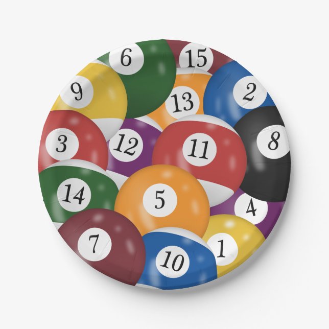 Assiettes En Carton Arrière - plan Billiard Balls (Devant)