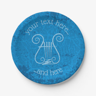 Assiettes En Carton Arrière - plan Blue Lyre