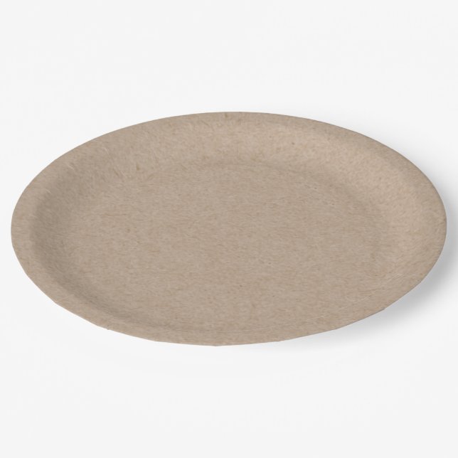 Assiettes En Carton Arrière - plan Brown de papier d'emballage imprimé (Angle)