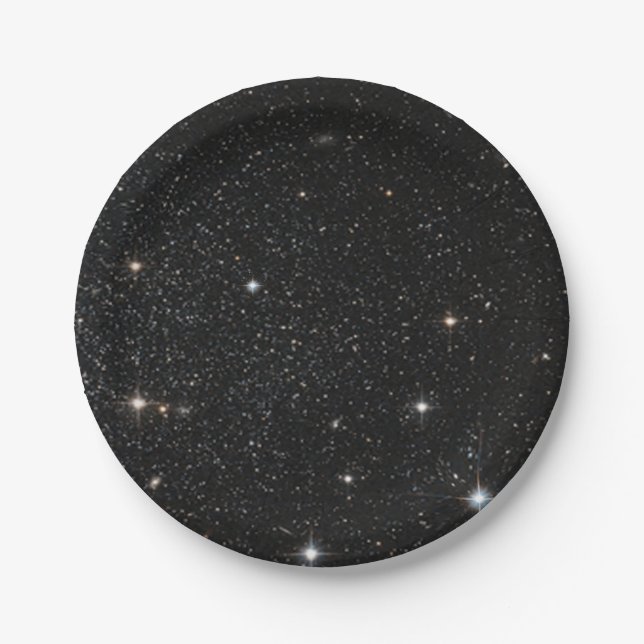 Assiettes En Carton Arrière - plan - ciel nocturne et étoiles (Devant)