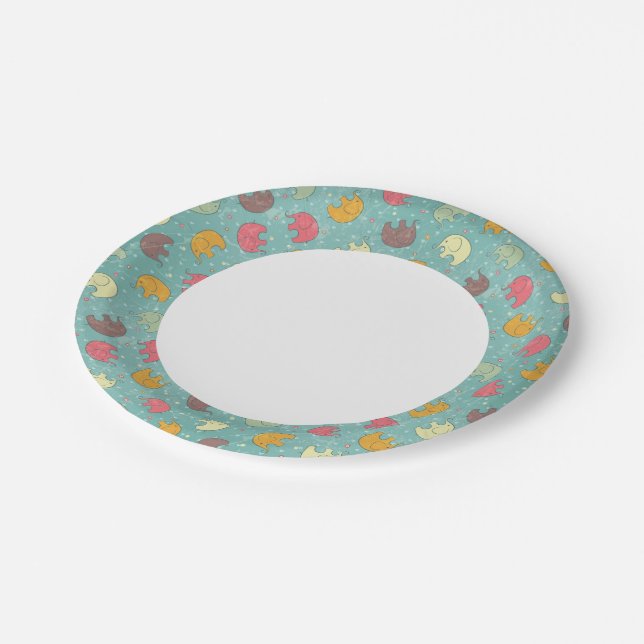 Assiettes En Carton arrière - plan de bébé (Angle)