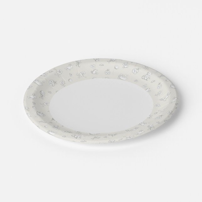 Assiettes En Carton arrière - plan de bébé (Angle)