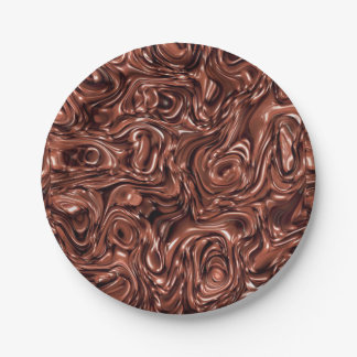 Assiettes En Carton Arrière - plan de chocolat fondu
