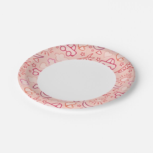 Assiettes En Carton arrière - plan de jouets (Angle)