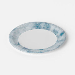 Assiettes En Carton Arrière - plan de texture bleu marbre