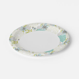 Assiettes En Carton arrière - plan floral