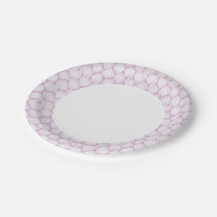 Assiettes En Carton arrière - plan motif de bandes d'ogee pourpre