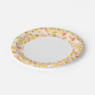 Assiettes En Carton arrière - plan motif de cuisine végétarien
