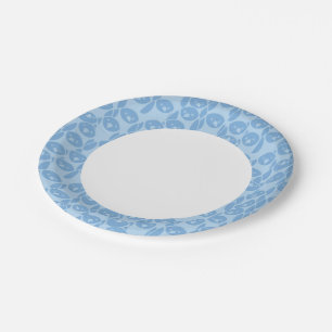 Assiettes En Carton arrière - plan motif des pingouins bleus