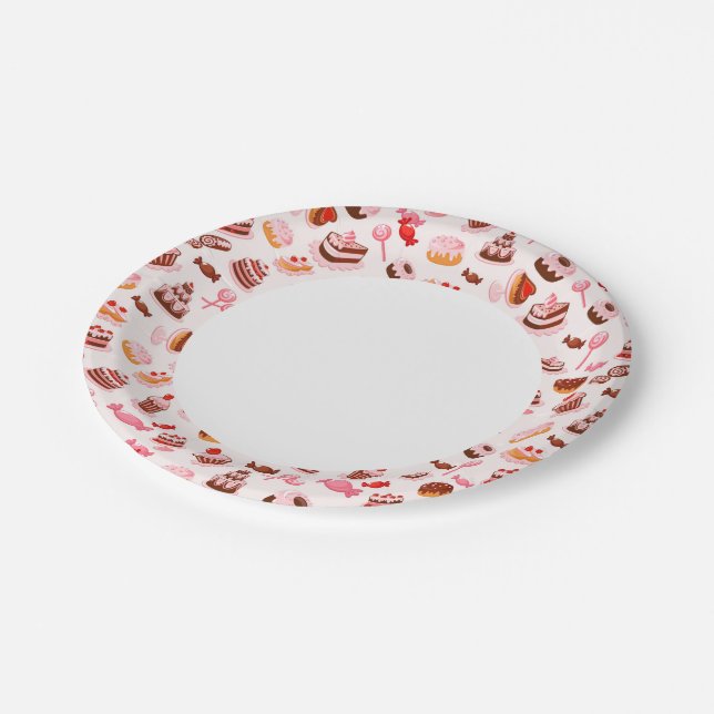 Assiettes En Carton arrière - plan sucré (Angle)