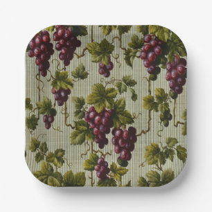 Assiettes En Carton Art de vigne rustique de campagne français