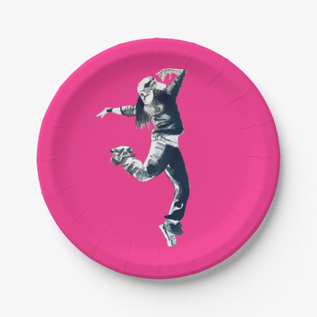 Assiettes En Carton Art hip hop cool (Devant)