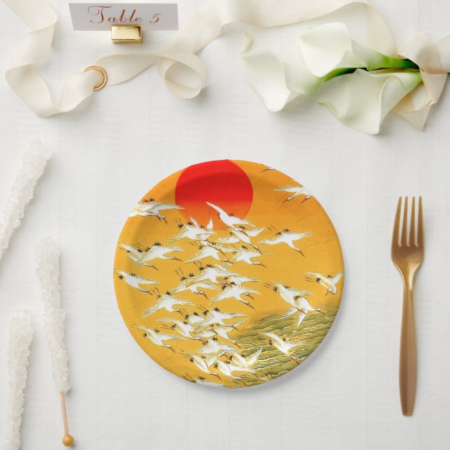 Assiettes En Carton Art japonais   (Mariage)