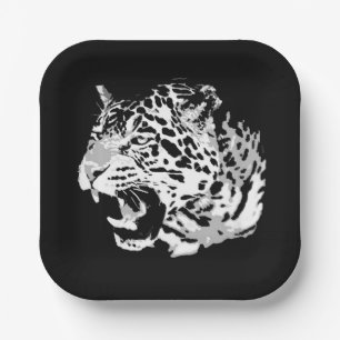 Assiettes En Carton Art pop Jaguar