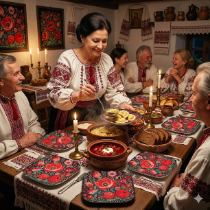 Assiettes En Carton Art populaire traditionnel ukrainien de Petrikivka