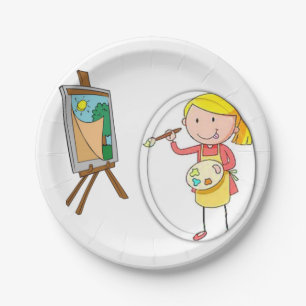 Assiettes En Carton Artiste Plaques de papier