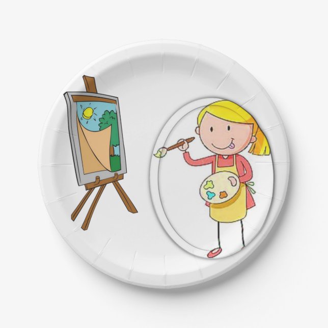 Assiettes En Carton Artiste Plaques de papier (Devant)