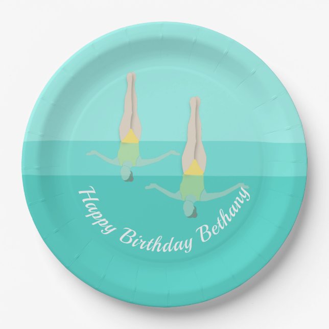 Assiettes En Carton Artistic Swimming (Devant)