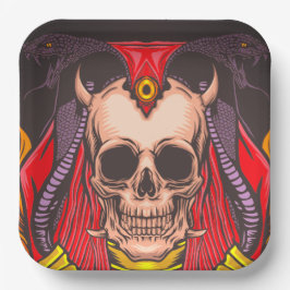 Assiettes En Carton Artsy Skull