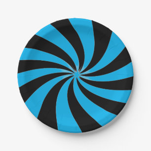 Assiettes En Carton Artsy Swirl