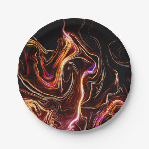 Assiettes En Carton Artsy Swirls