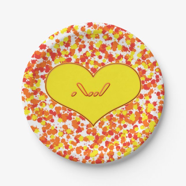 Assiettes En Carton ASL-I Love You with Heart par Shirley Taylor (Devant)