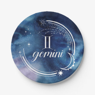 Assiettes En Carton Astrologie des aquarelles - Gemini