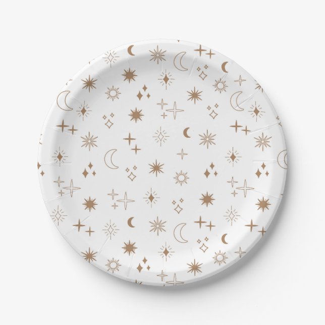 Assiettes En Carton Astrologie Star Motif (Devant)