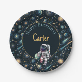 Assiettes En Carton Astronaut | Thème Espace | Fête d'anniversaire du 