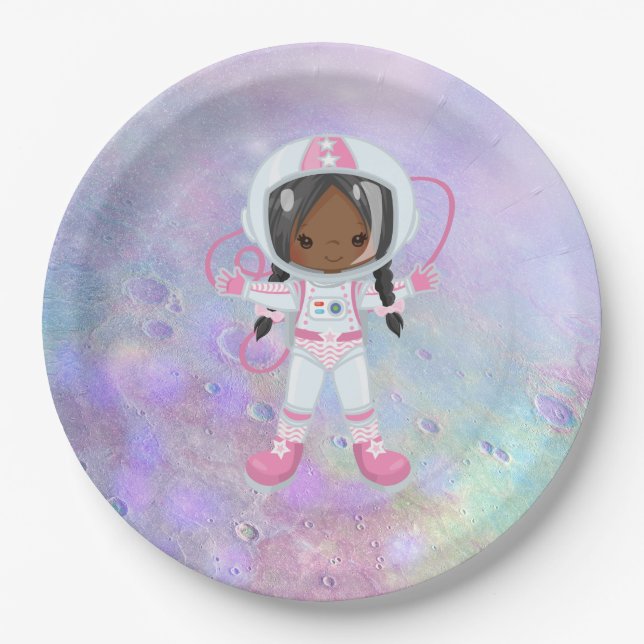 Assiettes En Carton Astronaute (Devant)