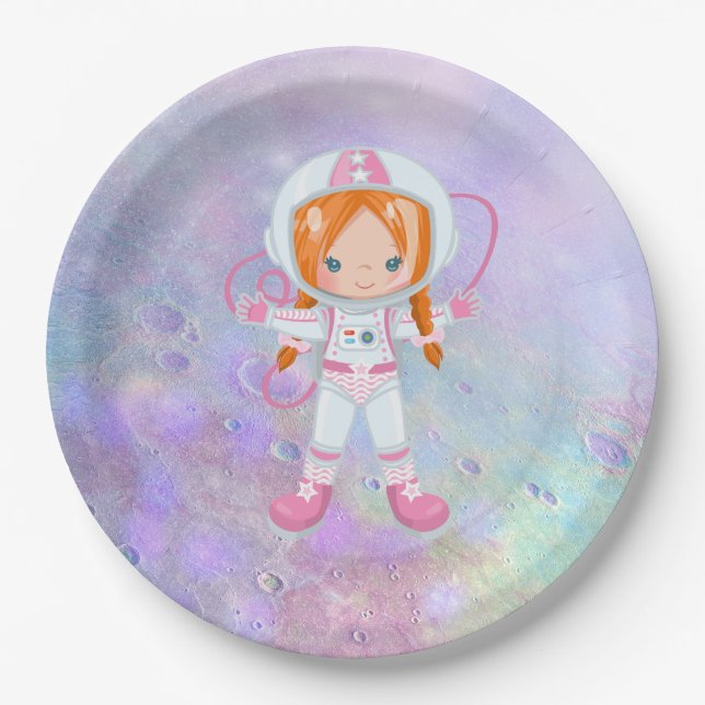 Assiettes En Carton Astronaute (Devant)
