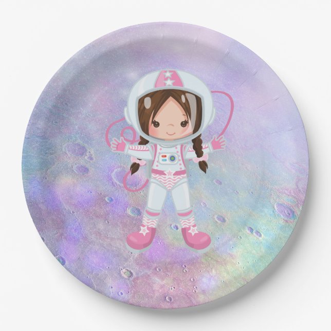 Assiettes En Carton Astronaute (Devant)