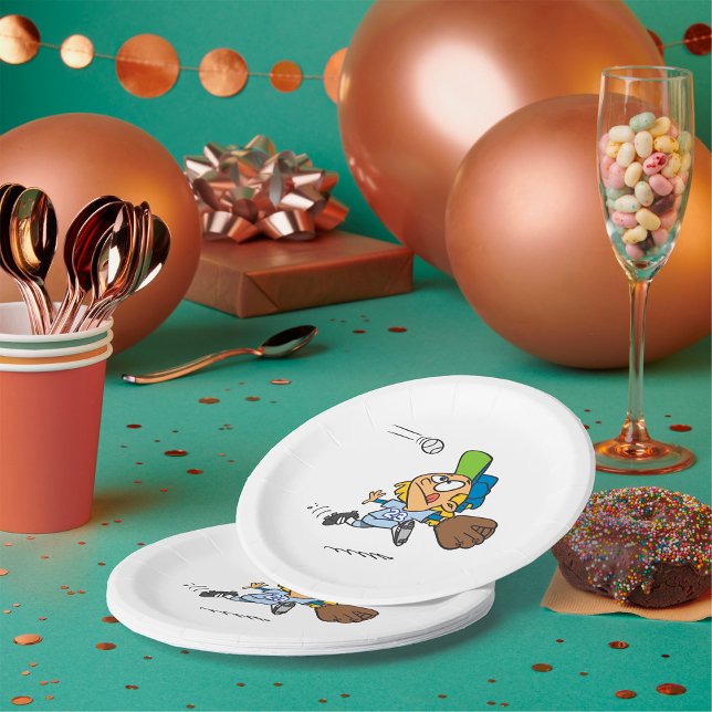 Assiettes En Carton Attraper Un Baseball (Créateur téléchargé)