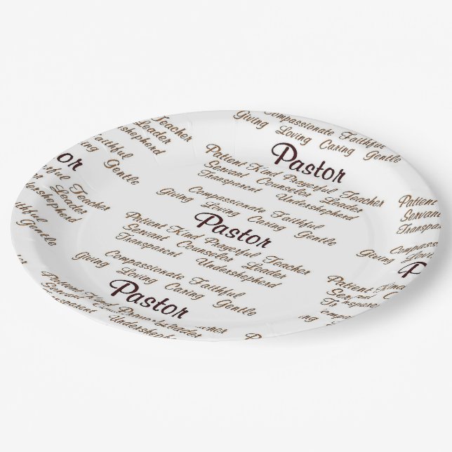 Assiettes En Carton Attributs de pasteur (Angle)