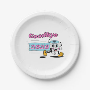 Assiettes En Carton Au revoir 2020 - C'est enfin terminé