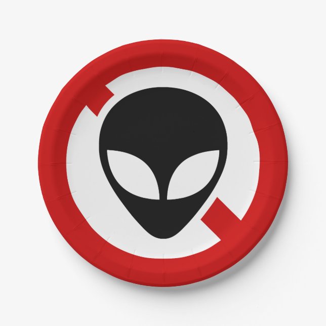 ASSIETTES EN CARTON AUCUN ALIEN (Devant)