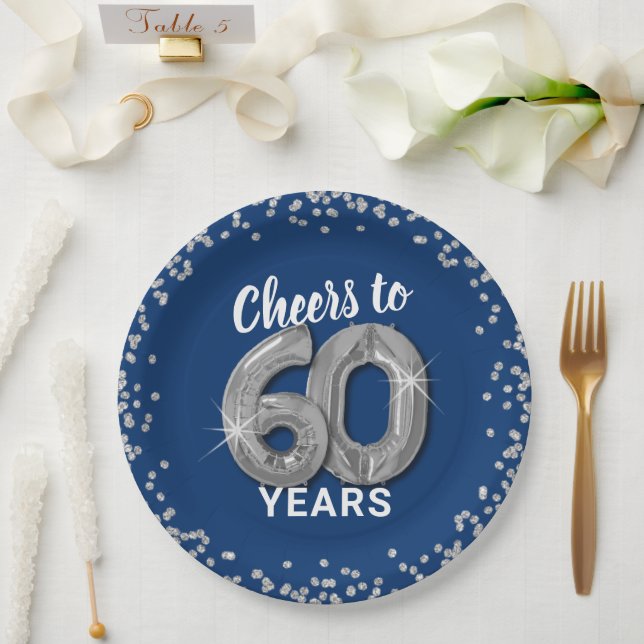Assiettes En Carton Aujourd'hui Cheers à 60 ans Anniversaire (Mariage)